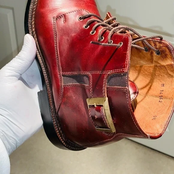 Carlo Morandi Leather Ankle Buckled Boots. - Picture 12 of 14